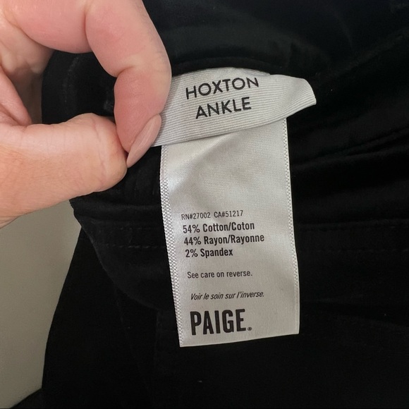 Paige Hoxton Ankle - Black Overdye Velvet size 28, skinny - Picture 16 of 16